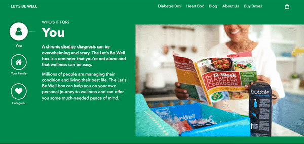 Example of one of the reusable components: Carousel with long text