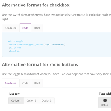 Example of code for a design pattern